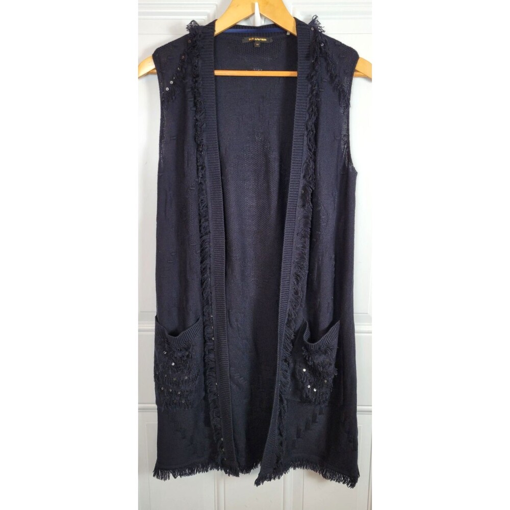 Kobi Halperin Wool Blend Sleeveless Cardigan Sweater Size XS